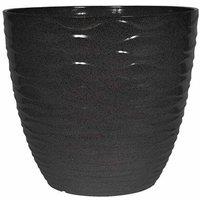 La Hacienda 38cm Large Windermere Plant Pot - Plastic - L38xW38xH33 cm - Charcoal