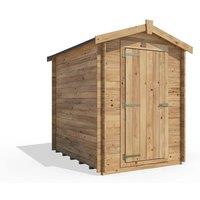 Dunster House Heavy Duty Log Shed 5x7ft (1.5x2.0m) 19mm Tongue & Groove, Pressure Treated in Brown