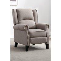 More4Homes Charlotte Modern Fabric Pushback Recliner Sofa Accent Chair in Cream