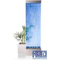 Primrose Bubble Water Wall Colour Changing LEDs Stainless Steel 183cm in Metallic Silver