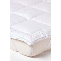 Homescapes Pure Mulberry Silk Blend Mattress Topper 700GSM in White | Size: Super King