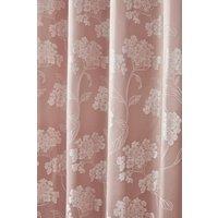 New Edge Blinds English Garden Lined Eyelet Jacquard Curtains in Pink | Size: 228 cm width x 228 cm drop