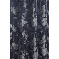 New Edge Blinds Meadows Lined Eyelet Jacquard Curtains in Navy | Size: 168 cm width x 137 cm drop
