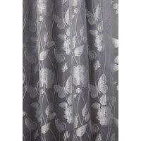 New Edge Blinds Meadows Lined Eyelet Jacquard Curtains in Grey | Size: 228 cm width x 183 cm drop