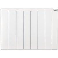 MYLEK Ceramic Electric Panel Heater with 24/7 Digital Timer IP24 Rated 1000W in White