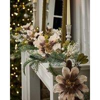 Dibor Magnolia Blush Xmas Table Decoration Christmas Garland 1.8m | Size: Large
