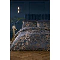 Soiree 'Midnight Palm' Jacquard Duvet Cover Set in Navy | Size: King