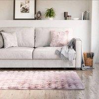 New Edge Blinds Deluxe Fur Rug in Pink | Size: 120 cm x 170 cm