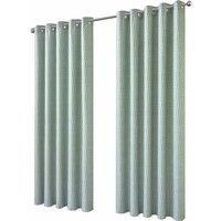 New Edge Blinds Paris Jacquard Eyelet Curtains in Light Green | Size: 167 cm width x 183 cm drop