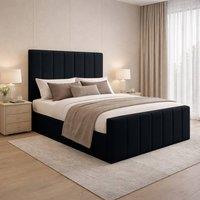 Desire Deco Luxury Eleanor Storage Bed Frame, Single, Double, King, Super King in Black | Size: Small Double