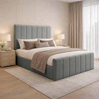 Desire Deco Luxury Eleanor Storage Bed Frame, Single, Double, King, Super King in Grey | Size: Small Double