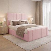Desire Deco Luxury Eleanor Storage Bed Frame, Single, Double, King, Super King in Pink | Size: Small Double