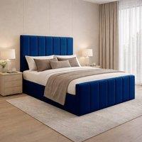 Desire Deco Luxury Eleanor Storage Bed Frame, Single, Double, King, Super King in Blue | Size: Double