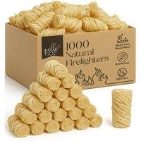 Pelle & Sol 1000 Pack Natural Firelighters Long Burning for Wood Burners