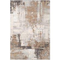 Kukoon Warm Greige Modern Distressed Abstract Beige Rug | Size: 190 cm x 280 cm