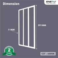 ENER-J 2-Pack Checks Border LED Panels 60x60cm 40W 4000lm in White | Size: 60x60 cm