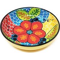 Verano Spanish Ceramics Classic Spanish Hand Painted Kitchen Dining Food Bowl 26cm Fish Scales