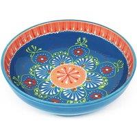 Verano Spanish Ceramics Classic Spanish Hand Painted Kitchen Dining Food Bowl 26cm in Light Pink