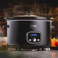 Cooks Professional 8L Digital Slow Cooker with Lid, Removable Bowl & 3 Heat Settings in Black