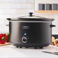 Cooks Professional 8L Slow Cooker with Lid, Removable Bowl & 3 Heat Settings in Black