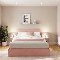 GFW End Lift Ottoman Storage Bed Velvet in Pink | Size: King