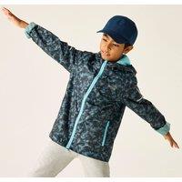 Regatta Printed Lever Waterproof Shell Jacket in Mid Navy | Size: 15-16 Years