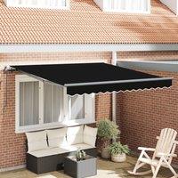 Berkfield Home Manual Retractable Awning Black 300x250 cm
