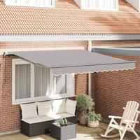 Berkfield Home Manual Retractable Awning Light Grey 300x250 cm