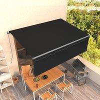 Berkfield Home Manual Retractable Awning with Blind 4.5x3m Anthracite