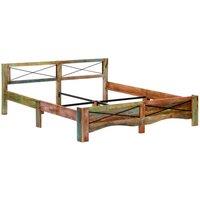 Berkfield Home Bed Frame Solid Reclaimed Wood 180x200 cm Super King