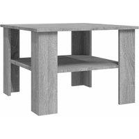 Berkfield Home Coffee Table Grey Sonoma 60x60x42 cm Engineered Wood | Size: 60 x 60 x 42 cm