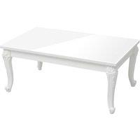 Berkfield Home Coffee Table High Gloss White 100x50x42 cm Engineered Wood | Size: 100 x 50 x 42 cm