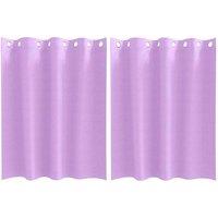 Berkfield Home Curtains with Curtains 2 pcs Purple 140 x 140 cm Polyester in Lavender