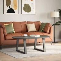 Berkfield Home Dining Table Legs V-Shape 2 pcs Anthracite 50x(42-43.3) cm Steel in Dark Grey