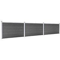 Berkfield Home Fence Panel Set WPC 526x105 cm Black