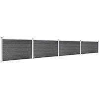 Berkfield Home Fence Panel Set WPC 699x105 cm Black