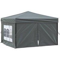 Berkfield Home Folding Party Tent with Sidewalls Anthracite 3x3 m in Dark Grey