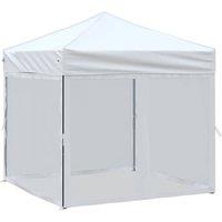 Berkfield Home Folding Party Tent with Sidewalls White 2x2 m