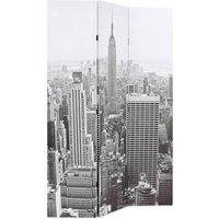 Berkfield Home Folding Room Divider 120x170 cm New York by Day Black & White