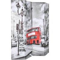 Berkfield Home Folding Room Divider 160x170 cm London Bus Black & White