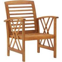 Berkfield Home Garden Chairs 2 pcs Solid Acacia Wood in Brown