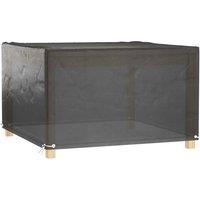Berkfield Home Garden Furniture Covers 2 pcs 8 Eyelets 125x125x75 cm Square in Black | Size: 125 x 125 x 75 cm