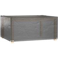 Berkfield Home Garden Furniture Covers 2 pcs 8 Eyelets 160x120x75 cm Rectangular in Black | Size: 160 x 120 x 75 cm