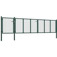 Berkfield Home Garden Gate Steel 500x100 cm Green