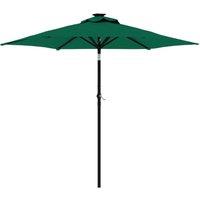 Berkfield Home Garden Parasol with Steel Pole Green 225x225x212 cm | Size: 225 x 225 x 212 cm