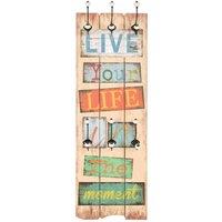 Berkfield Home Wall-mounted Coat Rack with 6 Hooks 120x40 cm LIVE LIFE