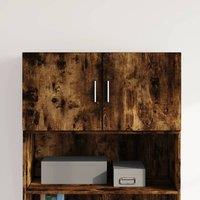 Berkfield Home Wall Cabinet Smoked Oak 80x42.5x40 cm Engineered Wood in Brown