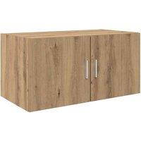 Berkfield Home Wall Cabinet Artisan oak 80 x 42.5 x 40 cm Engineered wood in Tan