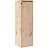Berkfield Home Wall Cabinet 30x30x100 cm Solid Pinewood in Light Tan | Size: 30 x 30 x 100 cm