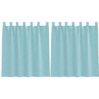 Berkfield Home Voile Curtains with Loops 2 pcs Turquoise 140x140 cm